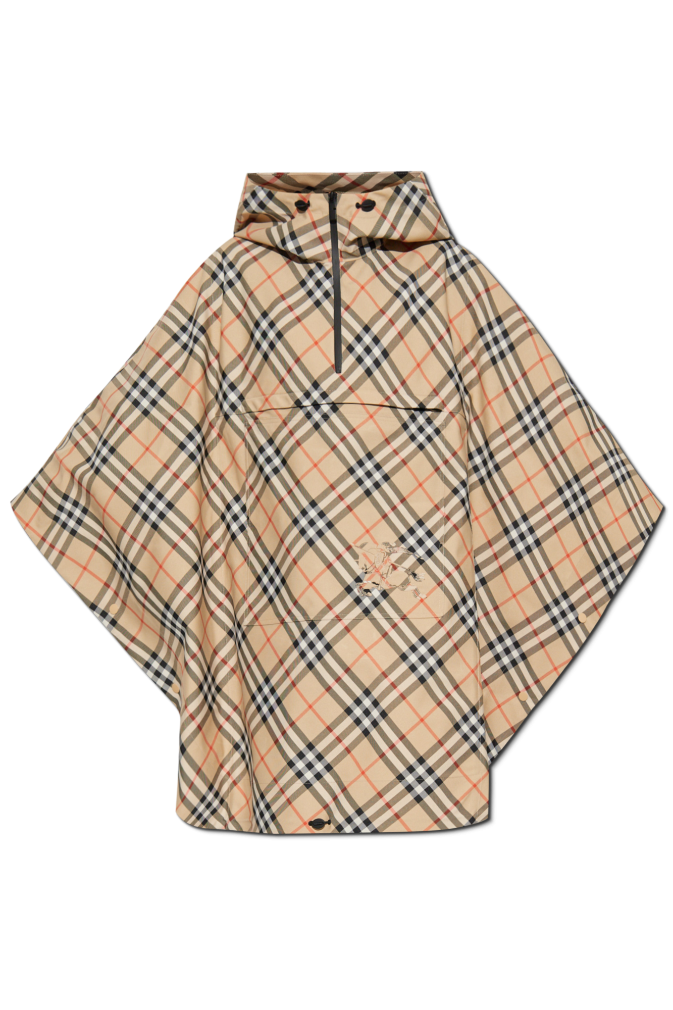 ポンチョ・ケープ BURBERRY Women Capes 8105325 B9368 Beige Burberry Checked Poncho | Women's Clothing | Vitkac